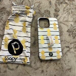 Loopy Case Pineapple Phone Case - White and Gold